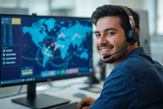 asesor-comercial-gousac-logistics-atendiendo-cotizacion-flete-marino